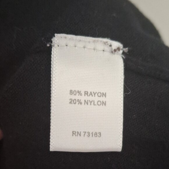 Cable & Gauge Black Sleeveless Turtleneck Knit Top, Size M, Ribbed Pullover - Picture 5 of 6